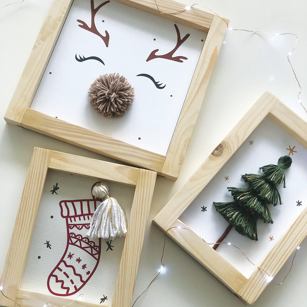 Macrame Frame Christmas