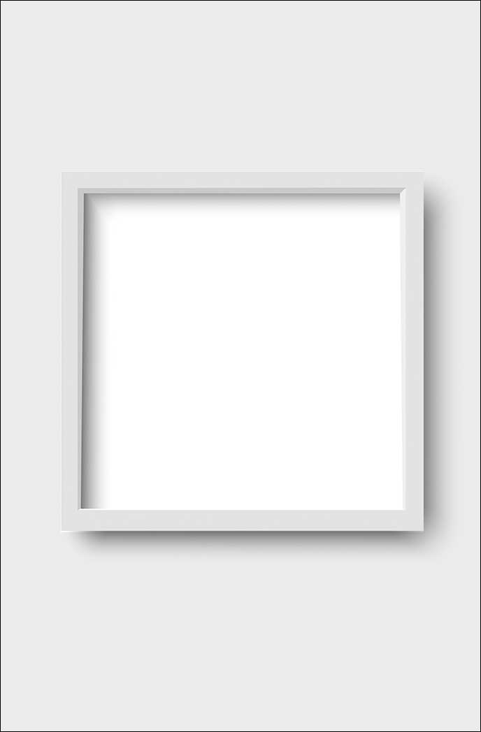 Deep Empty White Frame