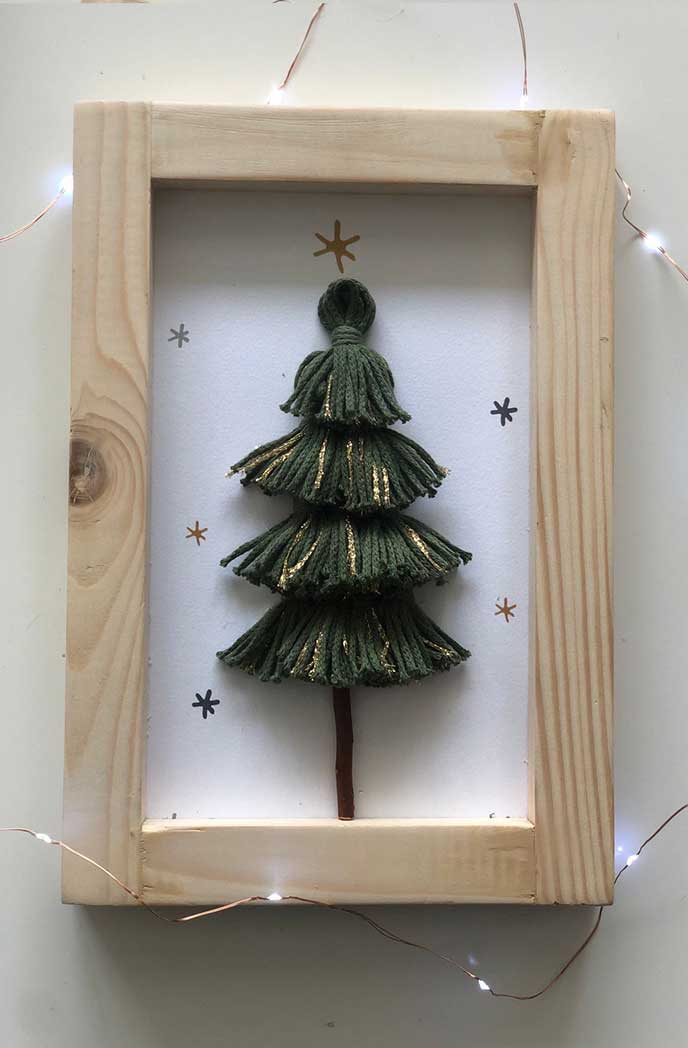 Macrame Frame Christmas